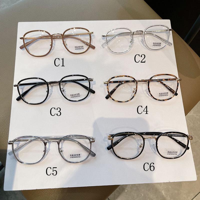 Korean Fashion Men And Women Square Black Frame Classic Anti Blue Light Glasses TR Retro Versatile Anti-radiation Eyeglasses Can Replaceable Lenses