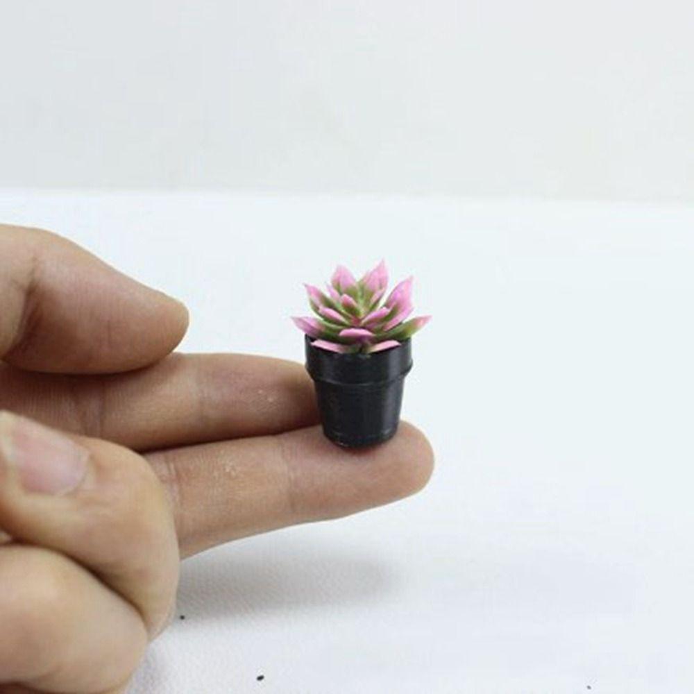 3pcs 1:12 Dollhouse Miniature Potted Plant Multistyles Play House Decor  Doll House Accessories