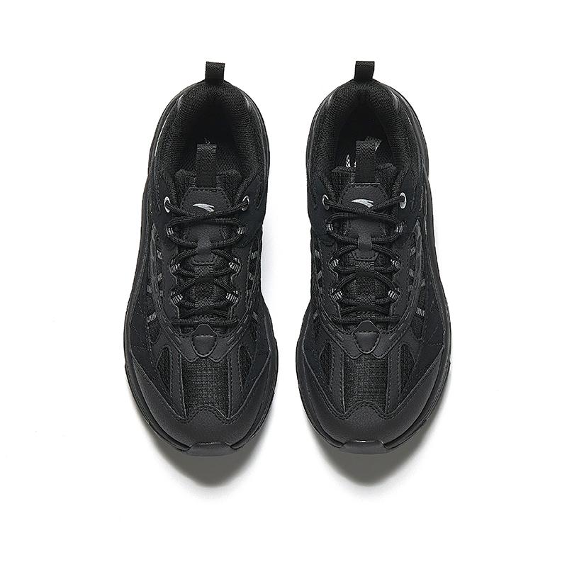 New Anta Slip Resistant Abrasion Resistant Low top Casual Running Shoes Women's Basic Black 922445585-4