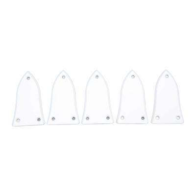 5 Stück Truss Rod Abdeckung 3 Löcher Kunststoff Instrumentenzubehör für Bass E-Gitarre