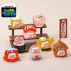 8 Stück Kawaii Cartoon Schwein Puppe Miniatur Ornament Leuchtendes Harz Kleine Ornamente DIY 8 Stück/Set Schreibtisch Statue Anhänger Zubehör