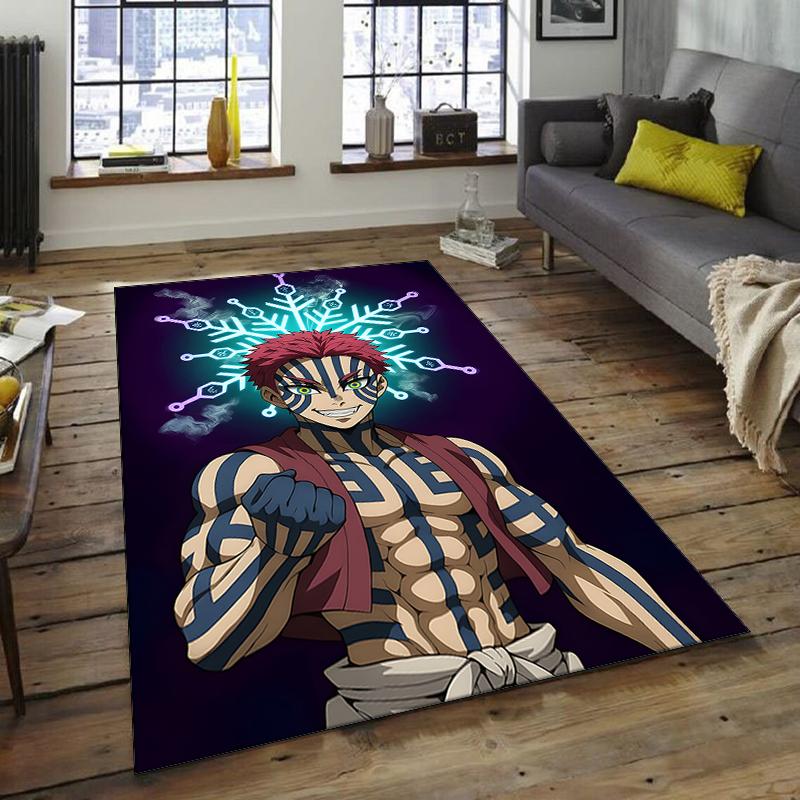 1pc Demon Slayer2 Design Area Rug - Non-Slip, Soft & Cozy Floor Mat for Living Room, Bedroom, Office - Indoor/Outdoor Decorative Carpet