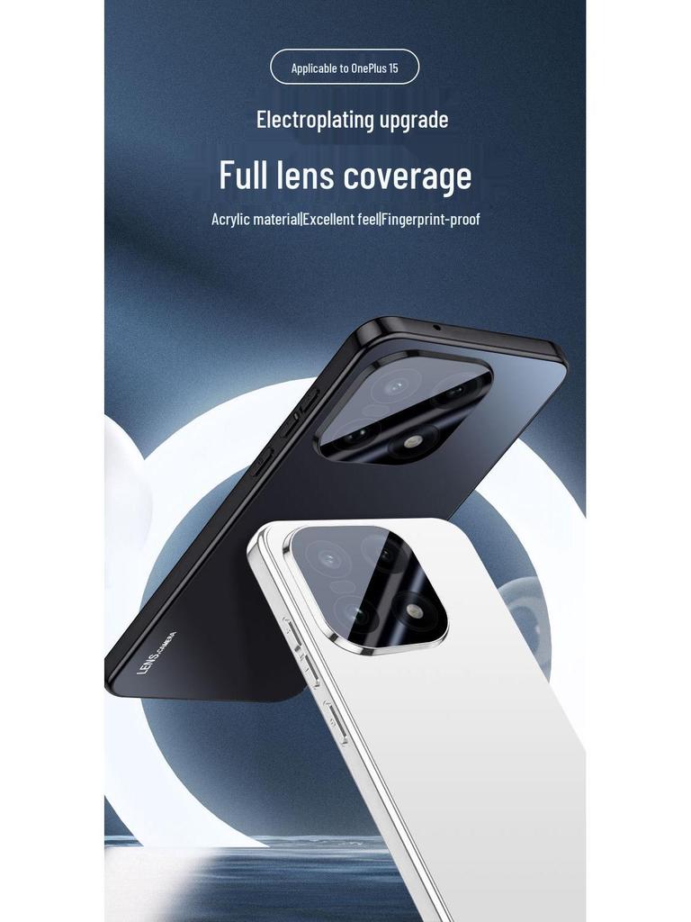 OnePlus 15 Galvanisierte Acryl Handyhülle - Fingerabdruckfest, Sturzsicher, Leicht, Harte Schutzhülle