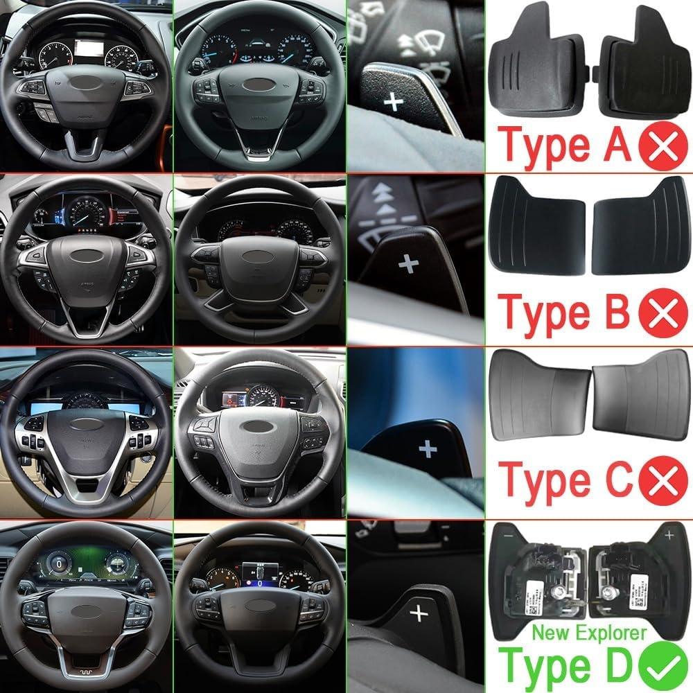 Car Steering Wheel Shifter Extension Paddle for Ford Explorer 2020 2025 Base XLT Limited Platinum Aluminum Interior Accessories