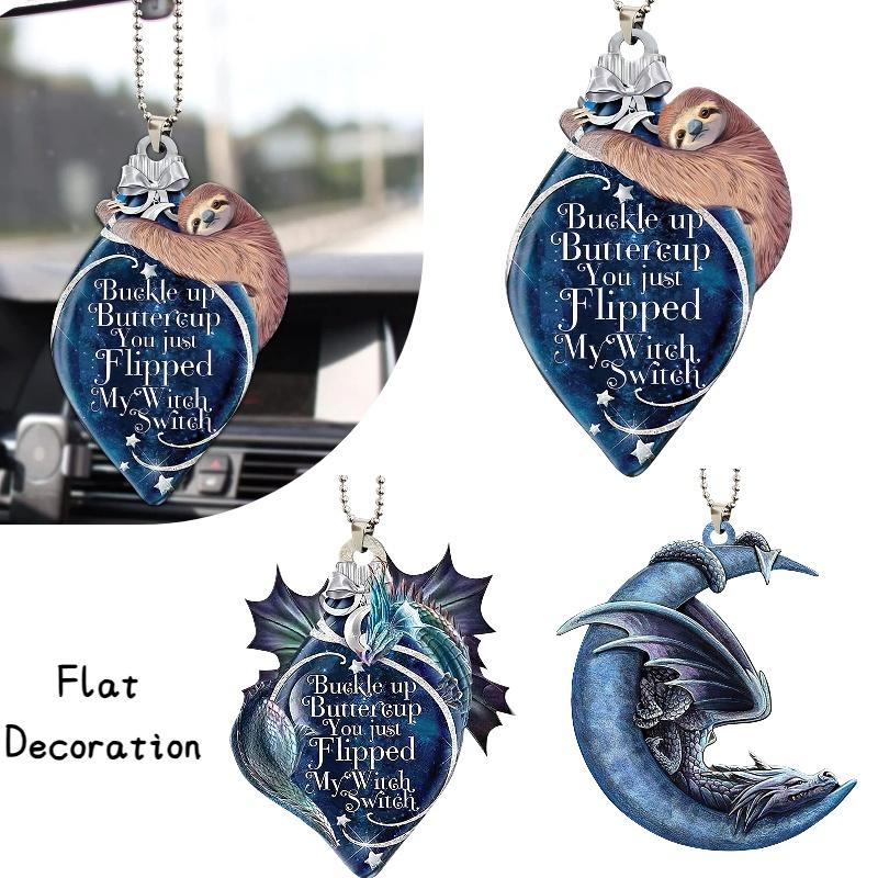 Blue Moon And Dragon Lover Car Ornament Holiday And Home Decoration Hanging Pendant