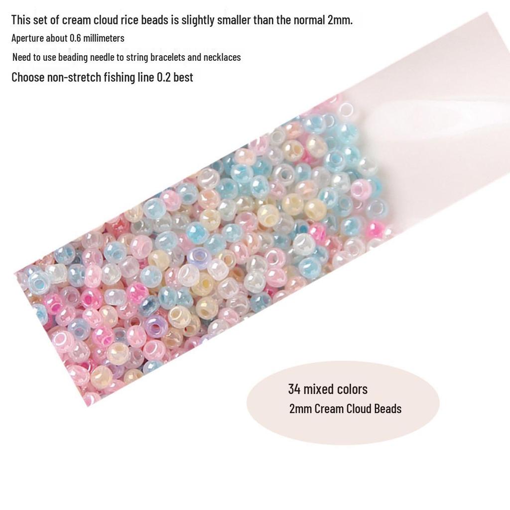 Imported 3A Quality 2mm Creamy Cloud Iridescent Seed Beads for DIY Jewelry Making
