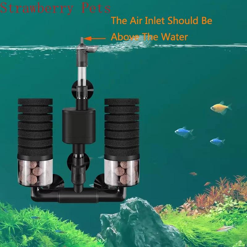 Aquarium Schwammfilter Mit Wasserpumpe Für Aquarium Luftpumpe Skimmer Biochemischen Filter Aquarium Bio Filter Filtro Aquario