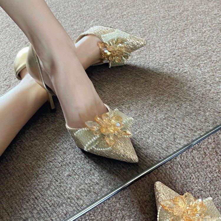 New Style Bridal Shoes, Women s Shoes, Pointed-toe, High Heels 34 шампанского