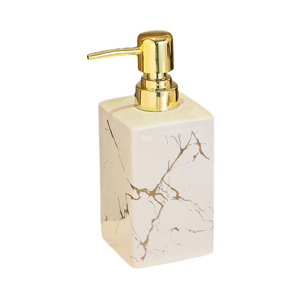Ceramic Soap Dispenser 17oz Sturdy Modern Elegant Empty Body Wash Dispenser for Kitchen Laundry Home Countertop Bathroom