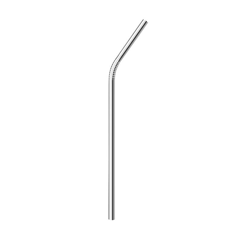 New Stainless Steel Suction Card Straw Set, Milk Tea Beverage Bar, Western Round Solid Color Straw Set