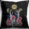 Tarot Printed Line Pillow Cover Moon Star Home Bedroom Sofa Pillow Cushion Cover