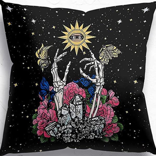 Tarot Printed Line Pillow Cover Moon Star Home Bedroom Sofa Pillow Cushion Cover