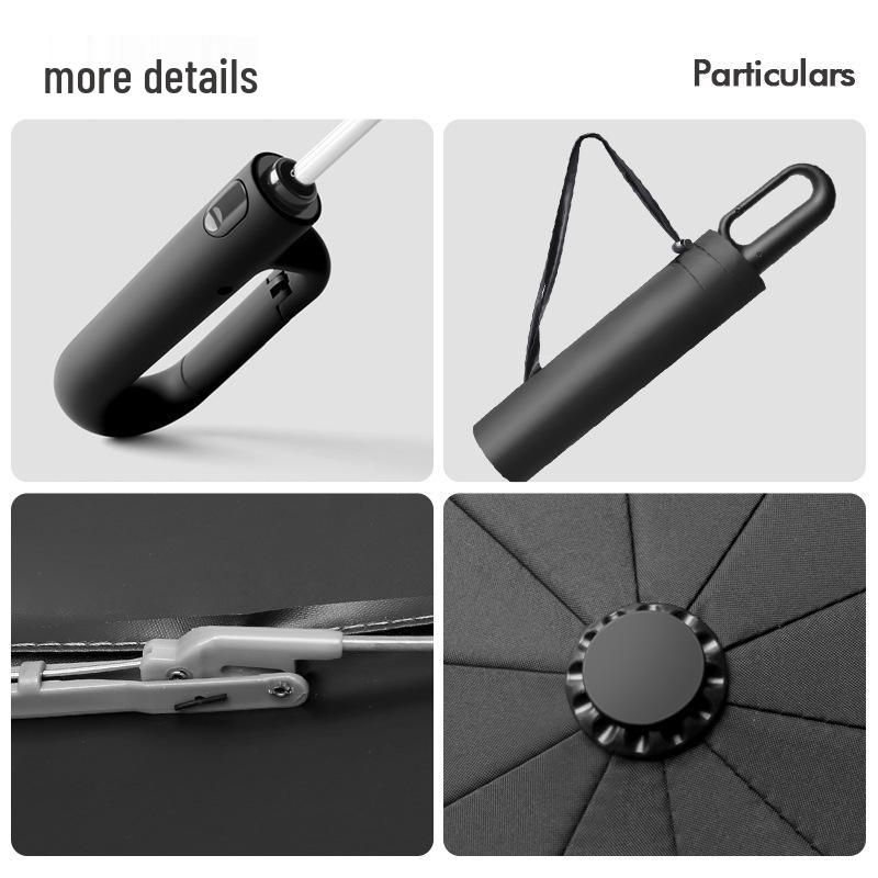 Schlaufen-Schnalle Automatischer Umkehrschirm - Winddicht, Reflektierend, Faltbarer Regenschirm für Männer und Frauen