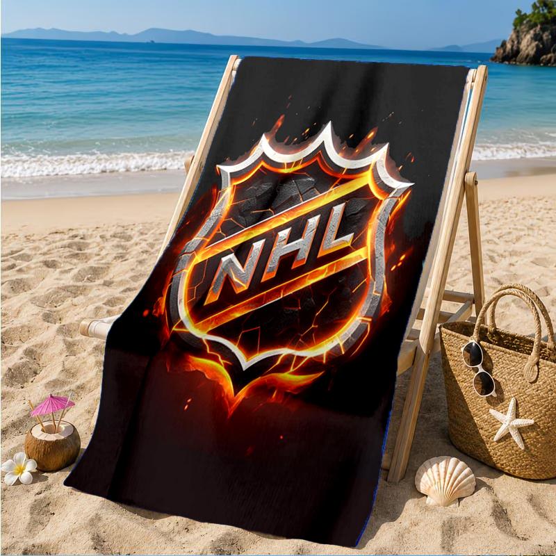 Nhl Hockey League Emblem Beach Towel, Super Soft Microfiber, Perfect Gift for Her/Him, Birthday, for Pool, Beach, Travel, Decor Beach Party