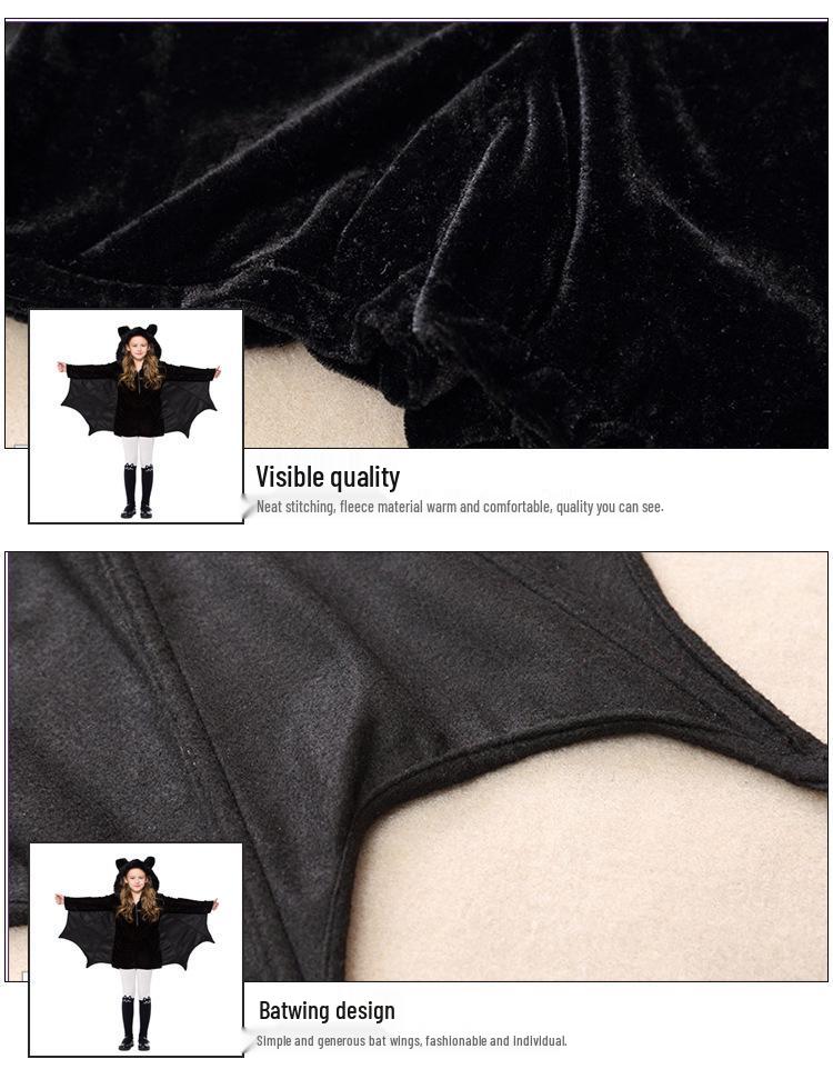 Girls' Bat Halloween Cosplay Costume for Stage Performance & Masquerade Party