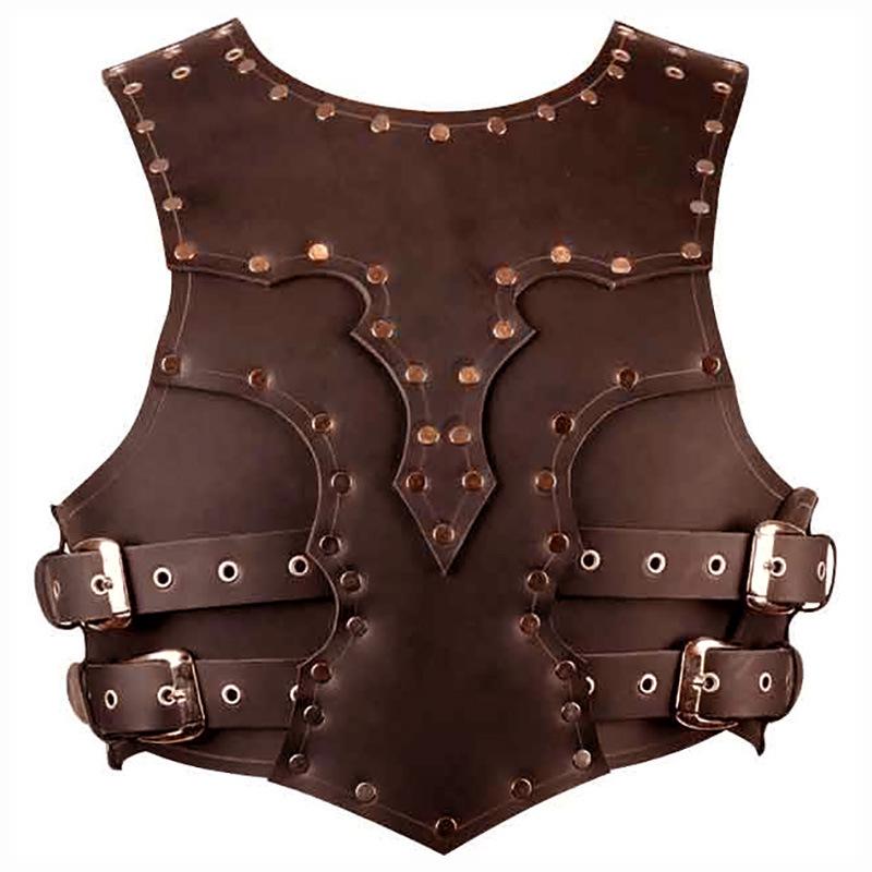 2024 Medieval Leather Gladiator Samurai Armor Suit One Size темно-коричневого