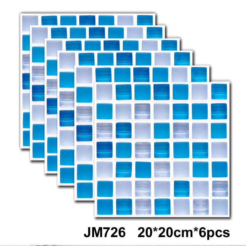 

Самоклеящаяся мраморная настенная плитка - Водонепроницаемые наклейки для кухонных фартуков, ванных комнат, гостиных, Легко устанавливаются и снимаются 20 x 20cm x 6pcs