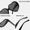 Vintage Core Sonnenbrille für Damen Herren Herzförmig Rund Retro Brille Unisex Oculos De Sol Mode