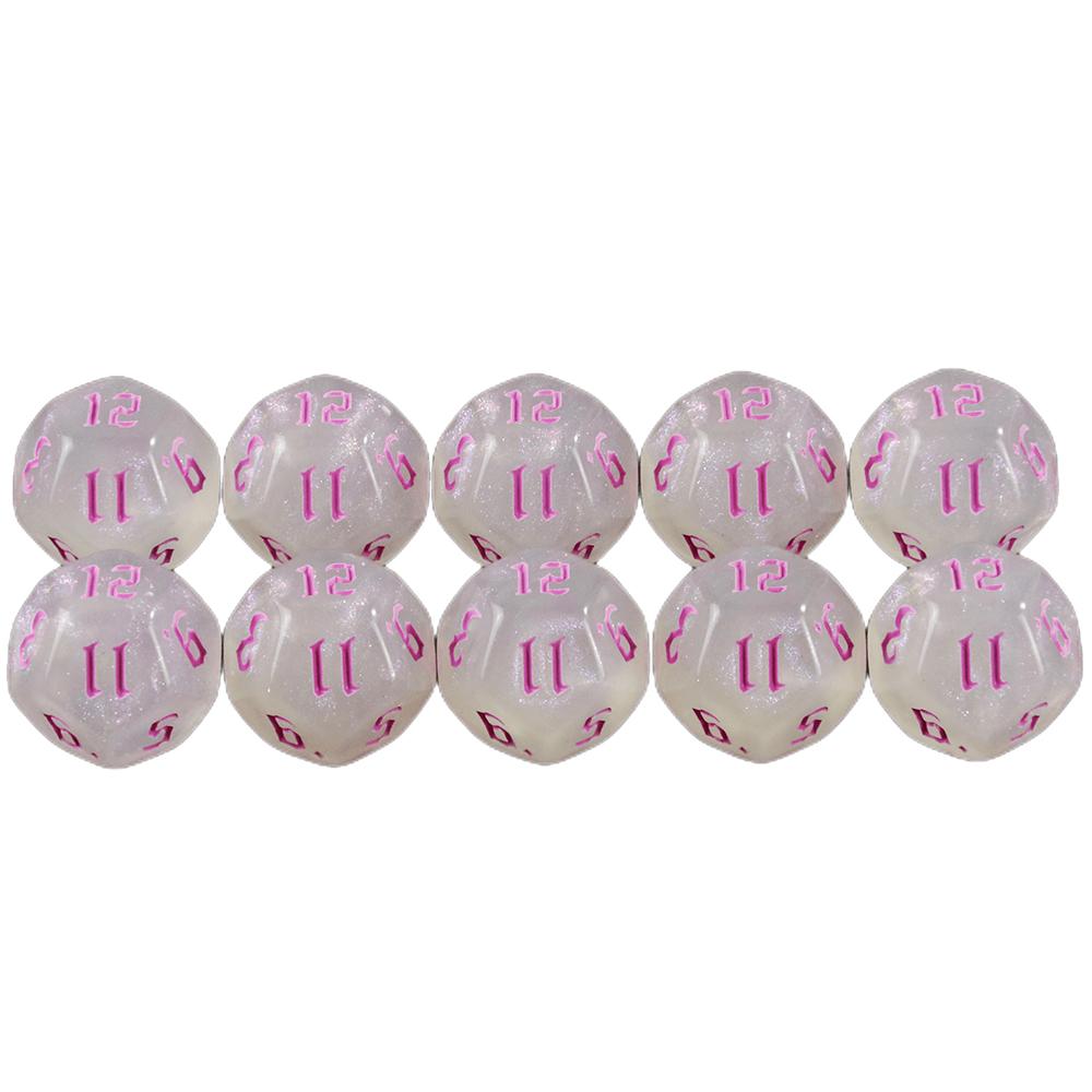 10PCS D12 Dice Set Multi-sided Games Dices Desktop Polyhedral Set for Role Playing Game