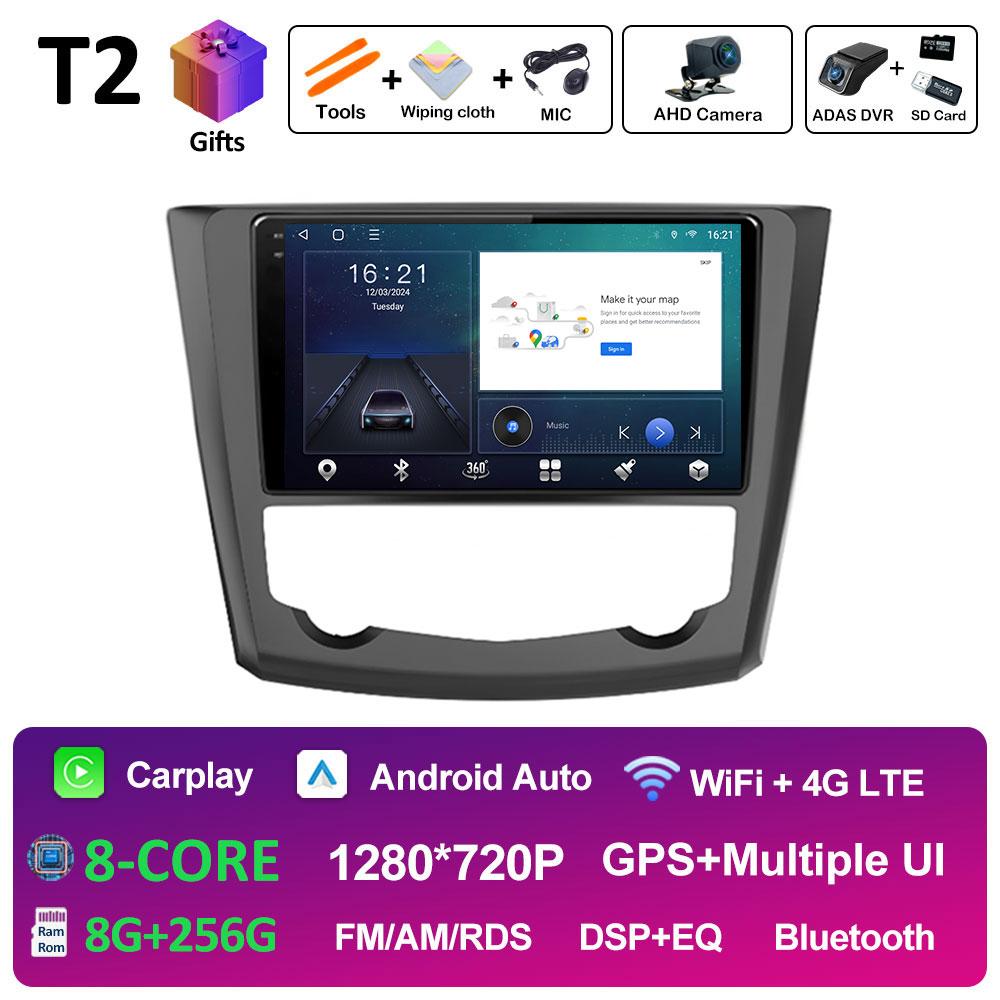 GPS Navigation Android14 For Renault Kadjar 2015 2016 2017 2018 2019 Wireless Carplay Autoradio QLED IPS Screen WIFI Accessories