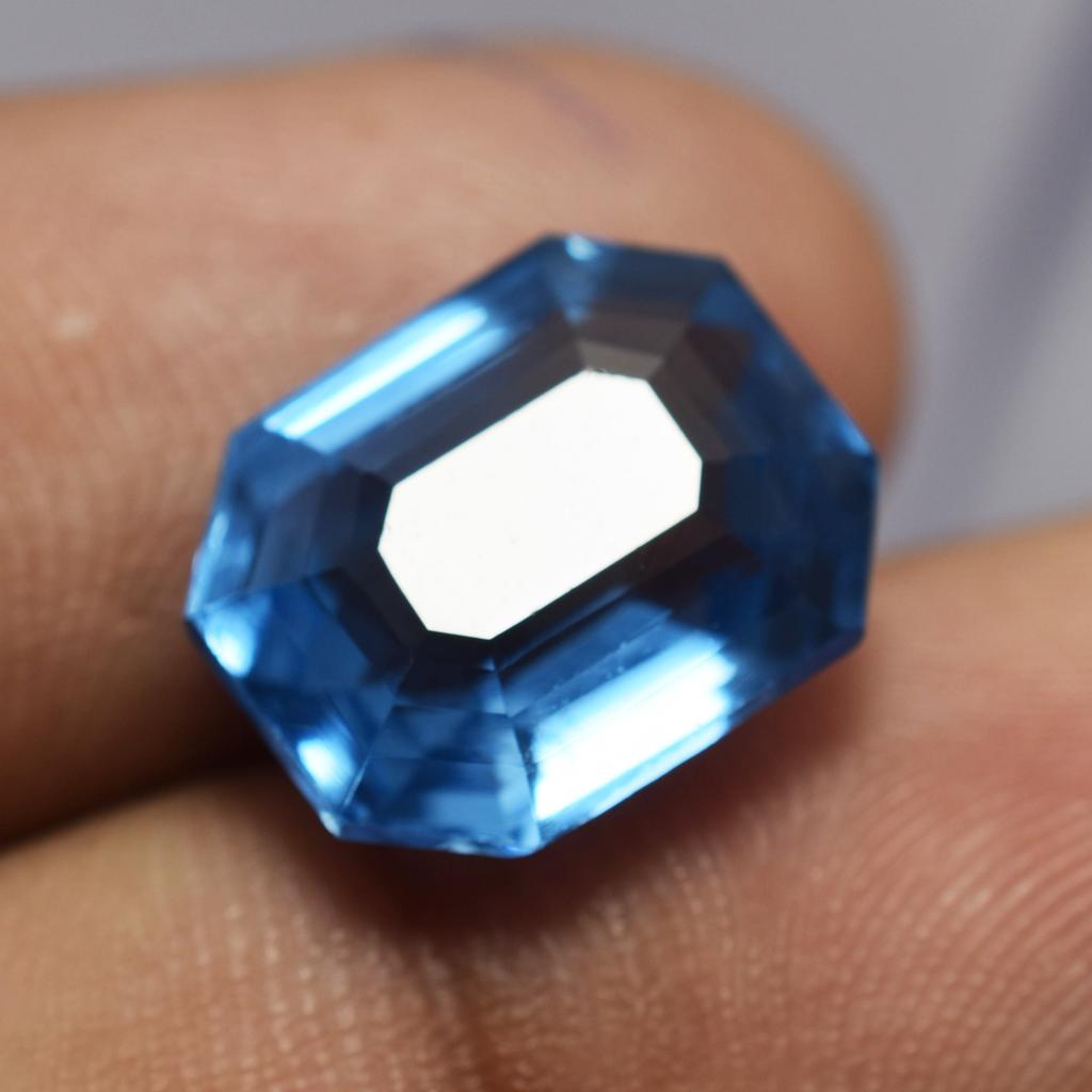 Natural Sapphire Blue Emerald 9.35 ct Sapphire Earrings Loose Gemstone for Jewelry Making and Crafts