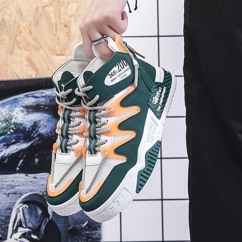 2025 Spring New Men's High-top Sneakers Men's Shoes Basketball Shoes Student Casual Shoes