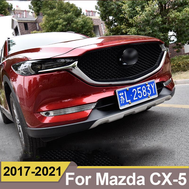 För Mazda CX-5 CX5 2017 2018 ABS Krom Främre Dimljus Lampskydd Trim Stötfångare Reflektor Tillbehör