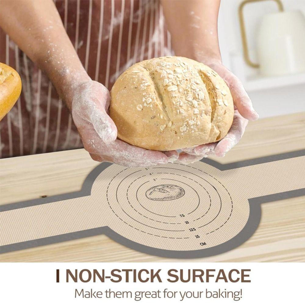 Non-Stick Silicone Bread Mat Long Handle Sourdough Baking Mats Cooking Tool  Bakers Gift