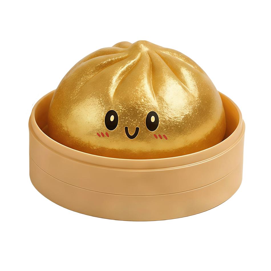 2026 New Cute Baozi Squishy Toy Stress Relief Steamed Bun Squeeze Toy with Bamboo Steamer Box Slow Rebound Desk Decor Gift