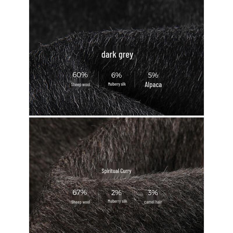 Dámský oboustranný kabát z alpaky a vlny, dvouřadé zapínání