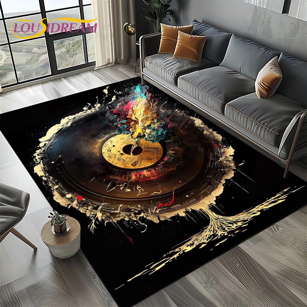 Note Music Colorful Musical Score Cartoon Dream Carpet Rug for Living Room Bedroom Home Sofa Decoration,Kid Non-slip Floor Mat