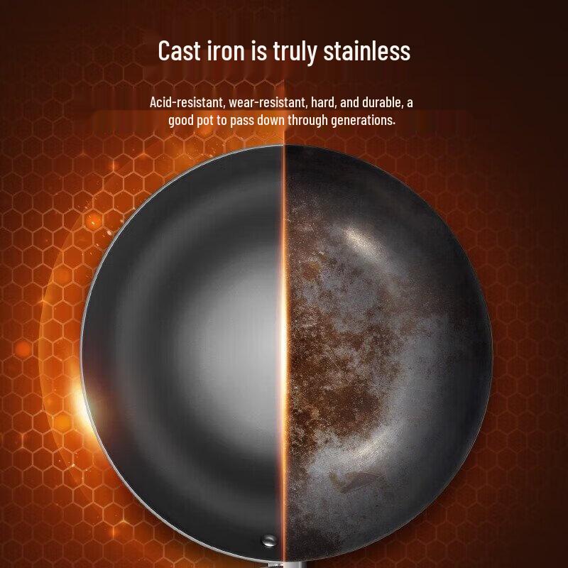 Supor Ancient Cast Series True Non-Rust Cast Iron Wok