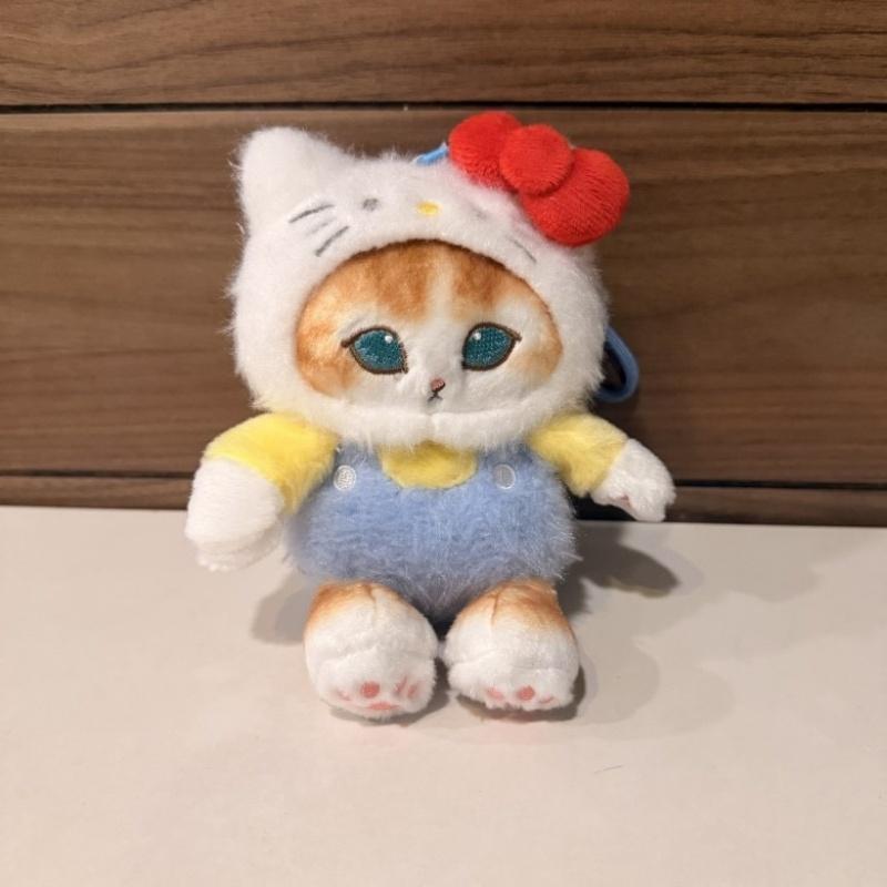 12CM cute  shark cat plush toykeychain new marroncream usahana hangyodon kuromi KT Cartoon mofusand Stuffed Doll pendant