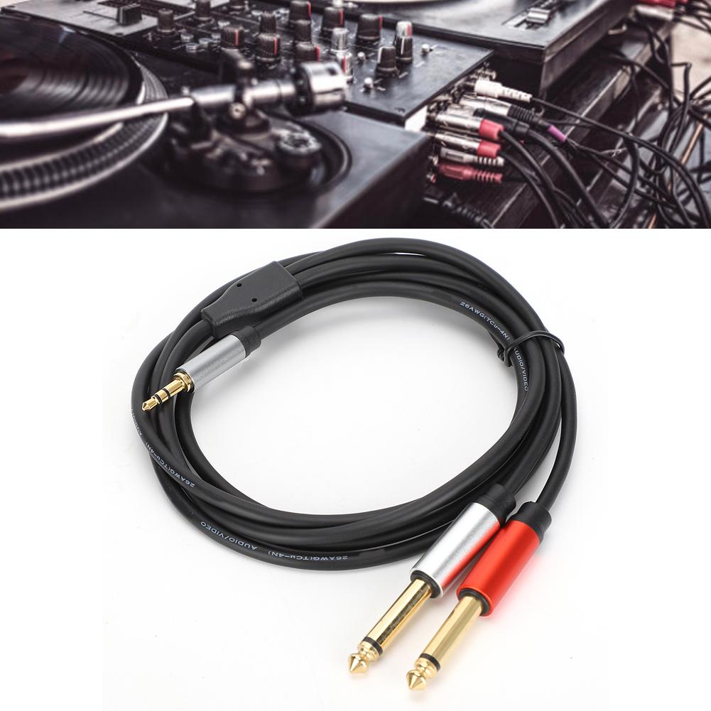 Kxable Cavo RCA A 6,35 Mm (1/4") – Doppio TS Mono A Doppio RCA – Rame OFC Con Schermatura, 5 Fascette Incluse