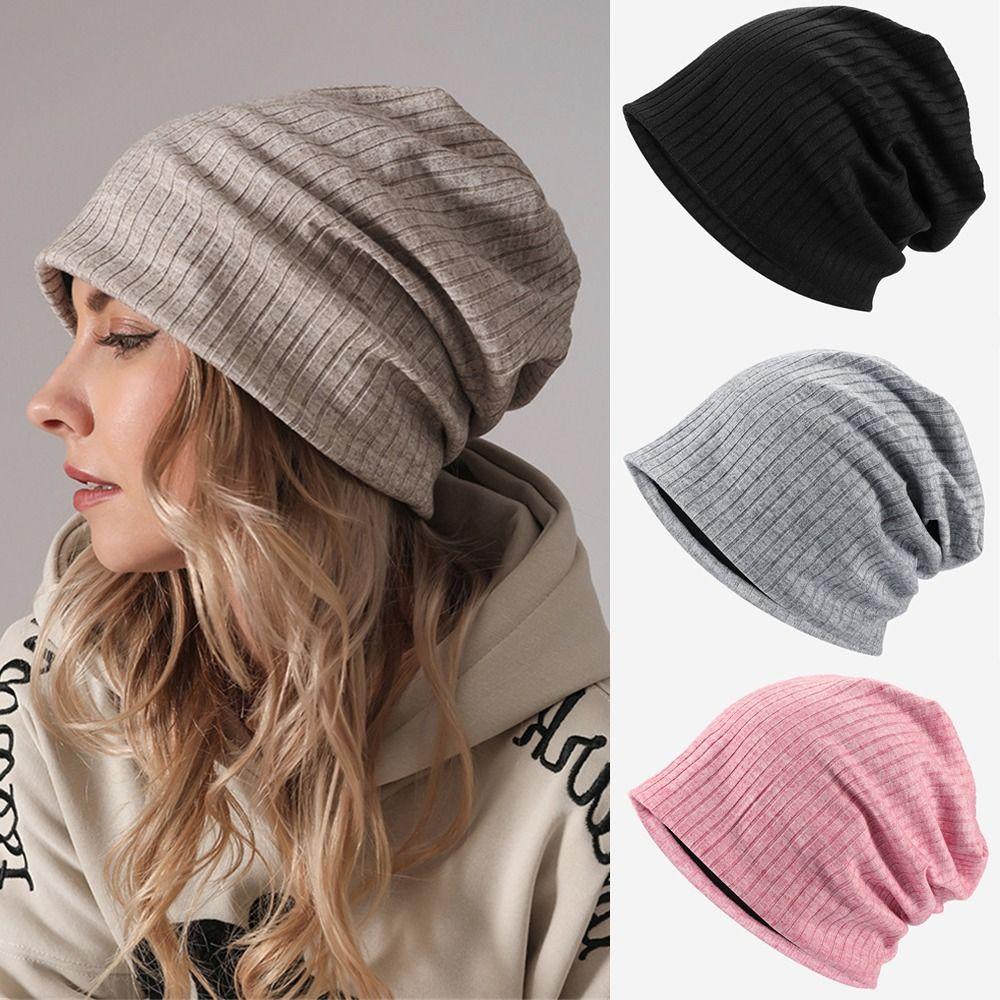 

Breathable Beanies Hats Windproof Turban Hat Fashion Cotton Cap Women Men