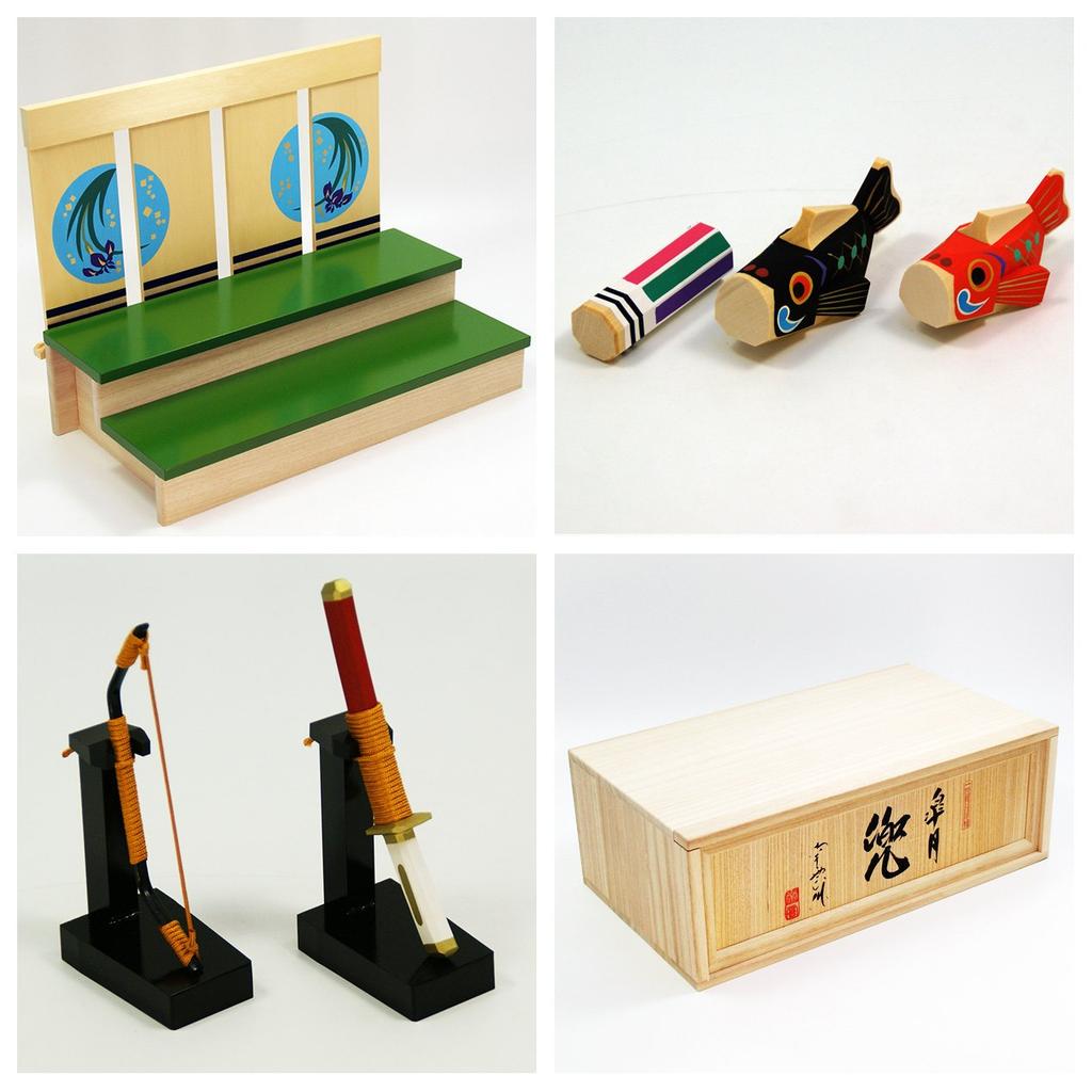 Osaka Choseido May Doll Helmet Decoration Carp Streamer Compact Mini Wooden Itto Carving Name Engraved with Wooden Tag Bonus Nagumo Satsuki Kabuto