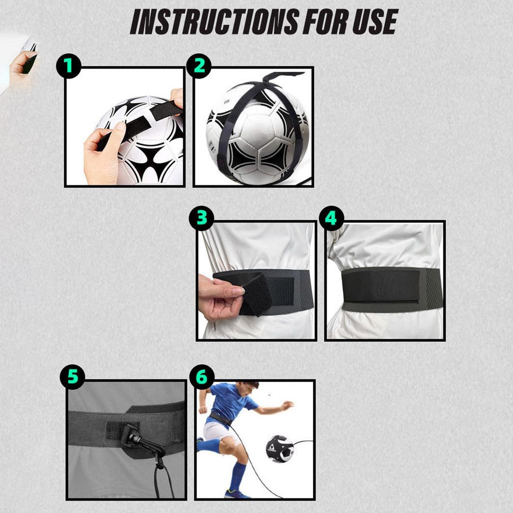 Soccer Trainer Kicking Passing Training Aid Football Kick Throw Solo Trainer For Kids Teen Beginner Indoor Outdoor Backyard