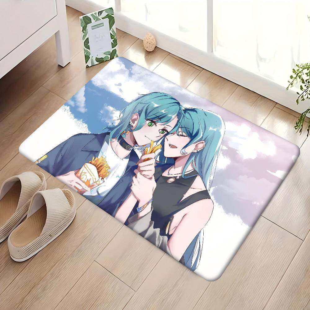 

S-sayo Hikawa Floor Mat Retro Multiple Choice Living Room Kitchen Rug Non-Slip Modern Home Decor 50x80 cm