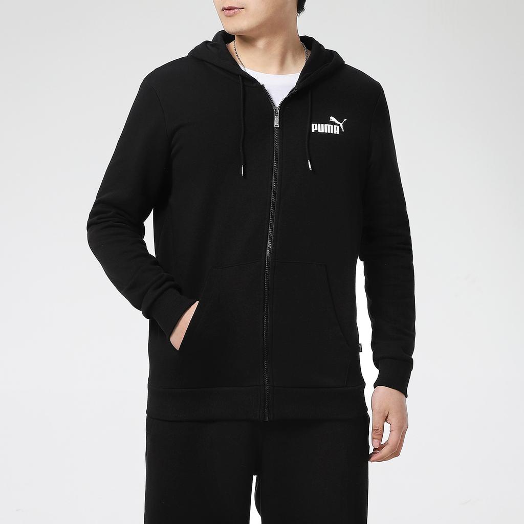Puma Casual Sports Knit Hooded Jacket Men Tops Black 588657-01