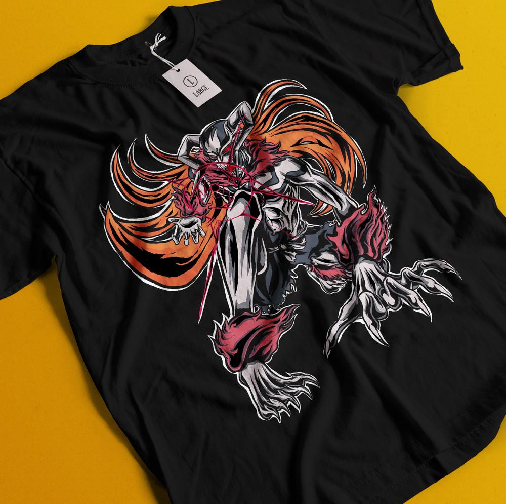 

Футболка Аниме Блич Ичиго Банкай Футболка Айзен Ихвач Футболка Зараки Кенпачи L