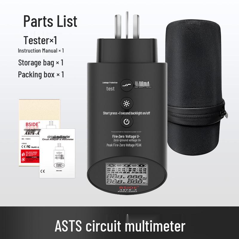 Large Digital Display Socket Tester for Power Polarity and Electrical Safety Inspection