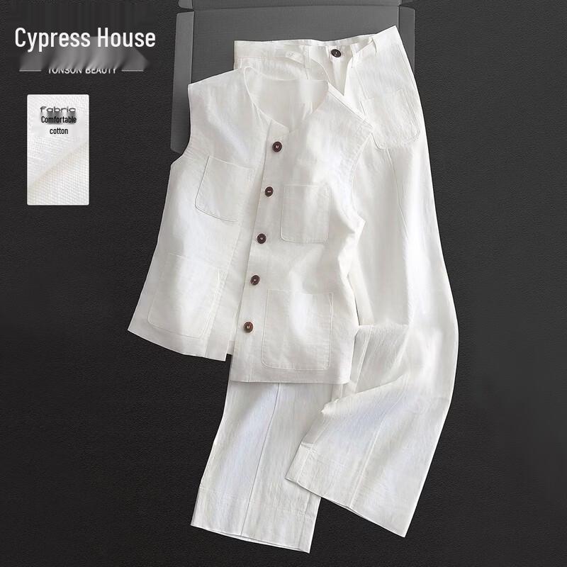 Women s Linen Blend Button-Front Vest S