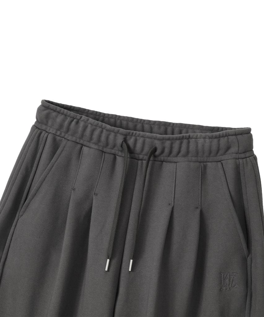 Uallong Soft Touch Washed Balloon Wide Sweatpants - Charcoal