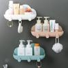 Étagère de rangement murale multifonctionnelle en forme de nuage, couleur unie, tendance et non perforée, pour salle de bain