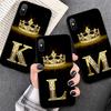 Phone Case For iPhone 17 Pro Max Air 16 15 14 13 Pro Max 15 16 Pro 15Plus Cover Fundas Silicone Capa Shell Diamond Crown Letter