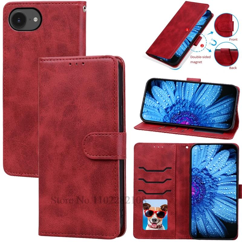For iPhone 16e Case Leather Flip Wallet Cover For iPhone 16E Case Stand Book Fundas For iPhone 16e 16 e Phone Case Coque Etui