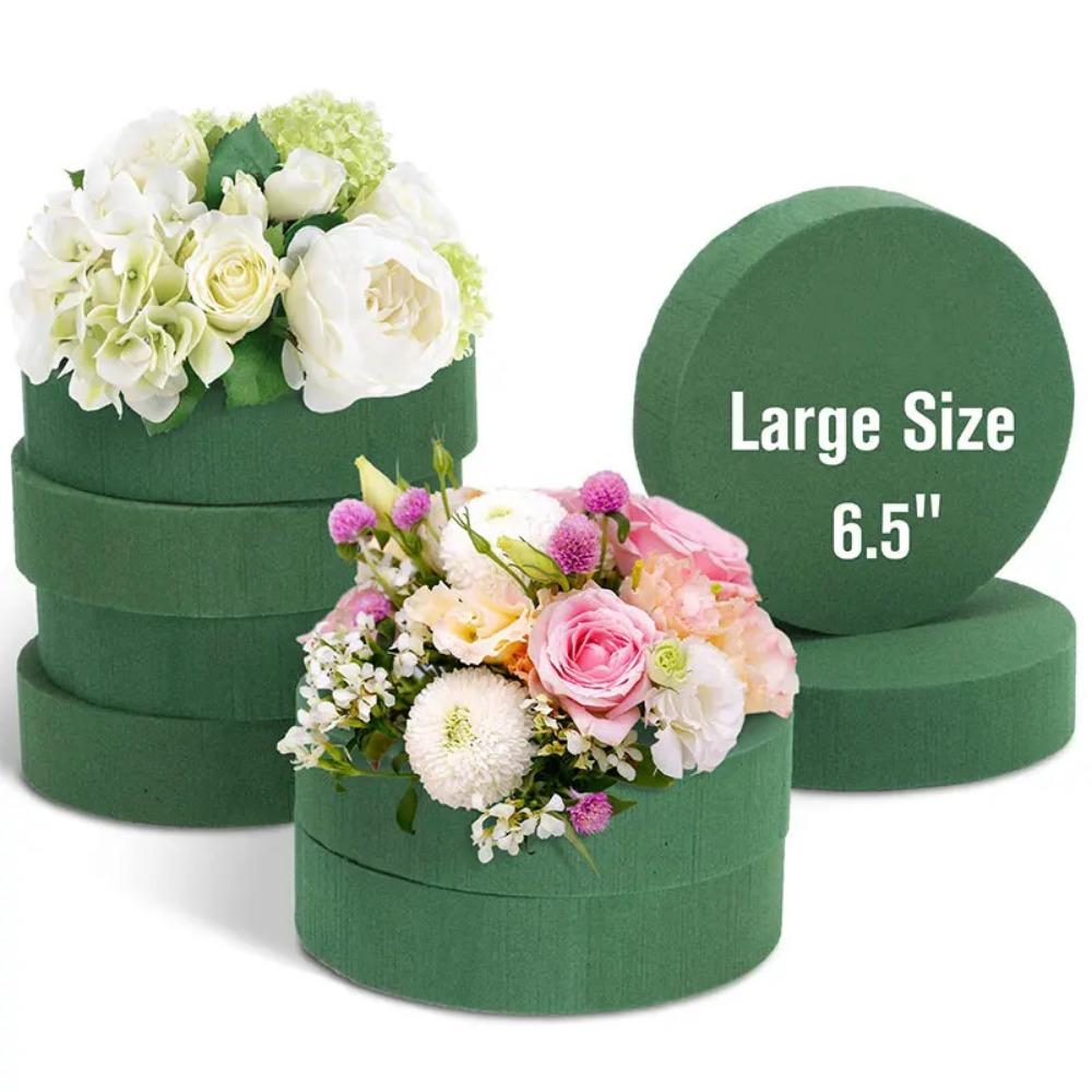 6.5'' Inch Round Foam Blocks for Artificial Flowers DIY Flower Arrangement  Wedding Party Decoration Home Decor Dining Table
