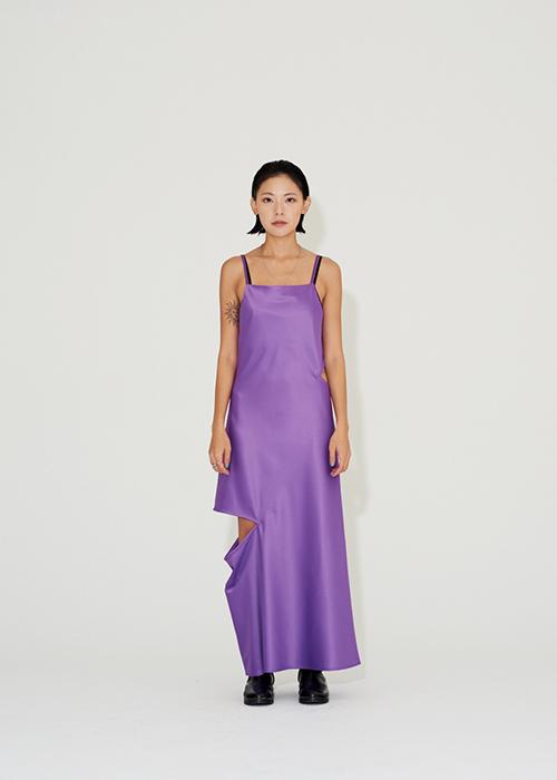 Media 82 Cutout Slip Dress (Purple)
