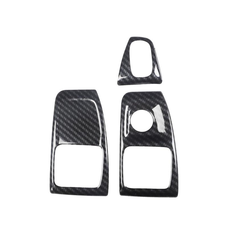 Right Hand Drive Vehicle Accessories with Carbon Fiber Pattern Black Navigation Panel Decorative for Benz SMARTfor Two Sticker