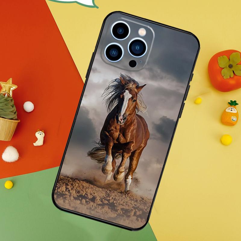 Horses Running Phone Case For iPhone 17 Pro Max 16 14 13 12 11 15 Pro Max Plus 12 13 Mini 16e 17 Air Cover